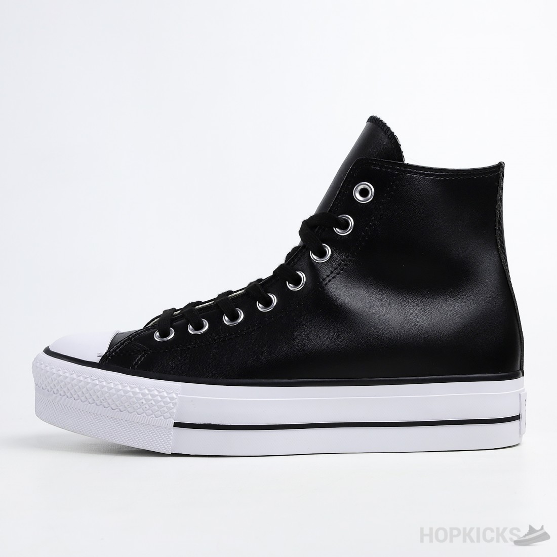 Converse Chuck Taylor All - Star Lift Hi Black Leather - Converse